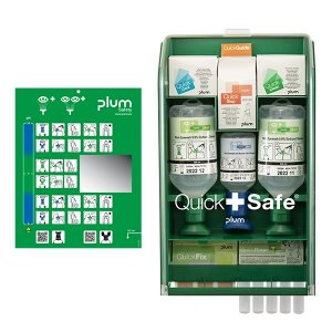 PLUM QUICKSAFE FIRST AID STATION WITH CUSTOMISABLE SOLUTION, 5174