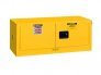 JUSTRITE 12 GAL, SELF CLOSE 2 DOORS FLAMMABLE SAFETY CABINET, SURE-GRIP EX PIGGYBACK, YELLOW