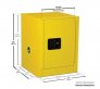 JUSTRITE 4 GAL CABINET SC RYL BLUS HAZ MAT, COUNTERTOP