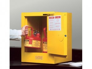 JUSTRITE 4GAL CABINET SELF CLOSING YELLOW COUNTER TOP EX