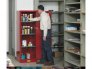 JUSTRITE 892201 22 GALLON 1 DOOR MANUAL CLOSE 3 SHELF SLIMLINE FLAMMABLE SAFETY CABINET
