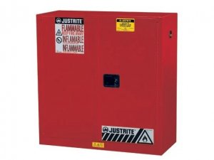 JUSTRITE 893001 30 GALLON 2-DOOR MANUAL FLAMMABLE SAFETY CABINET, FM APPROVED