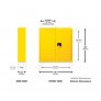 JUSTRITE 893305 FM APPROVED 30 GALLON FLAMMABLE SAFETY CABINET