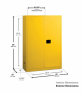 JUSTRITE 894503 45 GALLON 2-DOOR MANUAL CLOSE FIRE-RESISTANT FLAMMABLE SAFETY CABINET
