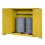 JUSTRITE 8991601 110 GALLON FLAMMABLE DRUM SAFETY CABINET WITH DRUM ROLLERS