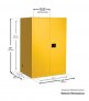 JUSTRITE 90 GAL SURE-GRIP EX HAZARDOUS MATERIAL STEEL SAFETY CABINET, S/C DRS