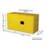 JUSTRITE SURE-GRIP® EX PIGGYBACK FLAMMABLE SAFETY CABINET, 17 GALLON, 2 SELF-CLOSE DOORS, GRAY