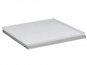 JUSTRITE 29980 SPILLSLOPE STEEL SHELF WITH CHEMICAL-RESISTANT TRAY