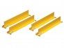 JUSTRITE 29985 14-INCH STEEL SHELF DIVIDERS, YELLOW, SET OF 4