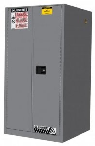 JUSTRITE 896003 60 GALLON FLAMMABLE SAFETY CABINET WITH 2 SHELVES, 2 MANUAL-CLOSE DOORS