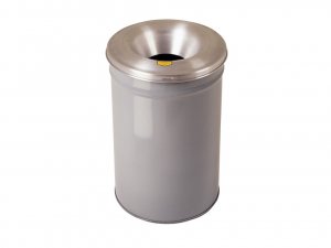 JUSTRITE 12 GAL DRUM GRAY CEASE-FIRE RECEPTACLES
