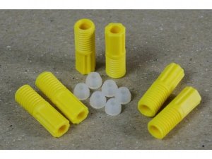 JUSTRITE 2.0-MM OD HARD-WALL TUBING COMPRESSION FITTINGS WITH FERRULES FOR HPLC POLY MANIFOLD, PK OF 6