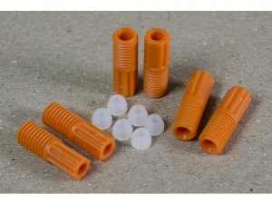 JUSTRITE 2.5-MM OD HARD-WALL TUBING COMPRESSION FITTINGS WITH FERRULES FOR HPLC POLY MANIFOLD, PK OF 6
