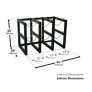 JUSTRITE 35128 6-CYLINDER STEEL STORAGE RACK WITH DUAL SAFETY CHAINS