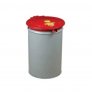 JUSTRITE DRUM COVER WITH VENT AND GASKET FOR 55 GALLON DRUM, SELF-LATCHING, STEEL, RED