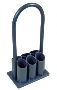JUSTRITE PVC LECTURE BOTTLE (LB) GAS CYLINDER CARRIER, 6 CYLINDER CAPACITY