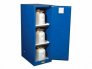 JUSTRITE 54 GALLON, 3 SHELF, 1 DOOR, SELF CLOSE CABINET, SURE-GRIP® EX DEEP SLIMLINE, BLUE