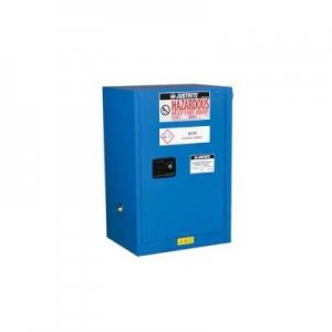 JUSTRITE SURE-GRIP® EX COMPAC HAZARDOUS MATERIAL STL SAFETY CABINET, 12 GALLON, 1 SELF-CLOSE DOOR ROYAL BLUE