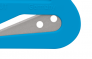 MARTOR SECUMAX POLYCUT STANDARD, CONCEALED BLADED KNIFE, BLUE (100PC/BOX)
