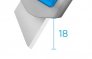 MARTOR SECUNORM 525, AUTOMATIC BLADE RETRACT TRAPEZOID BLADE NO. 60099, SILVER