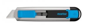 MARTOR SECUNORM 525, AUTOMATIC BLADE RETRACT TRAPEZOID BLADE NO. 60099, SILVER