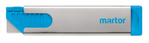 MARTOR SECUNORM HANDY NO. 444 WITH DOUBLE SIDED SLIDER, SILVER/BLUE (1 CUTTER/BOX)