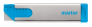 MARTOR SECUNORM HANDY NO. 444 WITH DOUBLE SIDED SLIDER, SILVER/BLUE (1 CUTTER/BOX)