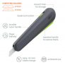SLICE 10563 AUTO-RETRACTABLE SAFETY KNIFE WITH SQUEEZE TRIGGER