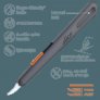 SLICE 10596 MANUAL-RETRACT SAFETY CUTTER – FINGER-FRIENDLY CERAMIC BLADE