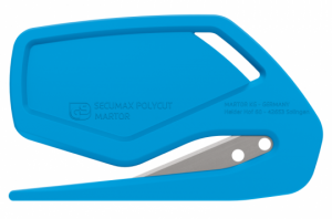 MARTOR SECUMAX POLYCUT NO. 8500000, CYAN (1 ON SELF-SERVICE CARD, 10 KNIVES/CASE)