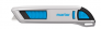 MARTOR SECUNORM 500, DOUBLE-SIDED SLIDER 9MM WITH ROUNDED TRAPEZOID BLADE NO. 65232, SILVER/BLUE (1 CUTTER/BOX)