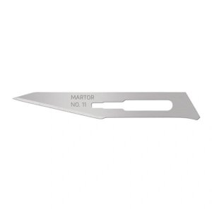 MARTOR SCALPEL REPLACEMENT BLADE NO. 11 - SAFETY CUTTER, SAFETY KNIFE, SAFETY BLADE, 10 BLADES/PACK, DOUBLE BEVEL EDGE, DURABLE