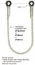 PROTEKT 1.5M UNIVERSAL SAFETY LANYARD C/W AZ022 AND AZ002 SNAP HOOK, OVERALL LENGTH 1.8M