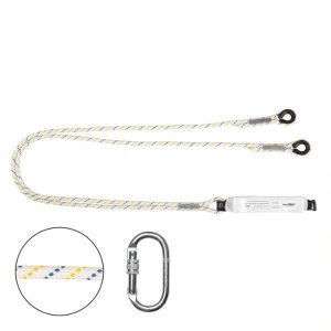 PROTEKT AW137 ENERGY ABSORBER DOUBLE LANYARD WITH KARABINER, 137 KG (AW13412T023023180180)