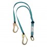 WORKGARD ENERGY ABSORBER DOUBLE WEBBING SAFETY LANYARD – 2 X 1.8M, SCAFFOLD HOOKS, TWIST-LOCK KARABINER