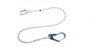 WORKGARD SINGLE ROPE CONNECTING LANYARD, 1 SCAFFOLD HOOKS, TWIST-LOCK KARABINER