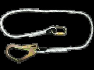 WORKSAFE® CONNECTING KERNMANTLE LANYARD, SCAFFOLD HOOK, TWIST-LOCK KARABINER 1.8M