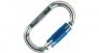 WORKSAFE® ALUMINIUM TWIST LOCK KARABINER, SILVER BLUE, 18MM GATE OPENING