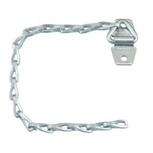 MASTER LOCK 229 MM LONG LIGHT-WEIGHT ZINC PLATED STEEL CHAIN WITH MOUNTING BRACKET (BAG OF 12 CHAINS)