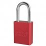 MASTER LOCK ANODIZED ALUMINIUM PADLOCKS - KEYED ALIKE - 5 PIN LOCKING MECHANISM, RED
