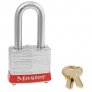 MASTER LOCK STEEL PADLOCK RED COLOUR WITH EXTRA LENGTH SHACKLE 1-1/2