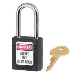 MASTER LOCK ZENEX PADLOCK - KEYED ALIKE - KEY RETAINING - BLACK