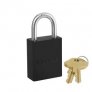 MASTER LOCK ALUMINUM SAFETY PADLOCK, KEYED ALIKE PADLOCK, BLACK