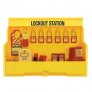 MASTER LOCK LOCKOUT STATION WITH ELECTRICAL LOCKOUT ASSORT AND SIX 410RED