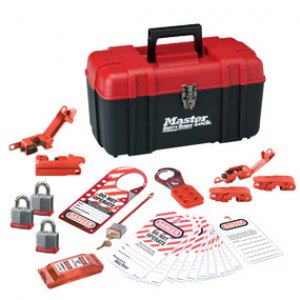 MASTER LOCK PERSONAL SAFETY LOCKOUT POUCH, ELECTRICAL FOCUS WITH LAMINATED STEEL PADLOCKS