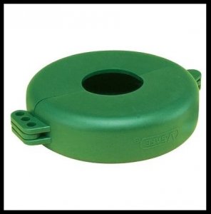 PANDUIT GATE VALVE LOCKOUTS GREEN, VALVE HANDLE SIZE: 5.0-6.5