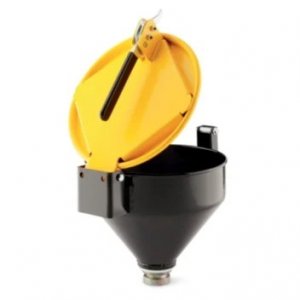 NEW PIG DRM1125-YW-NPT BURPLESS® STEEL DRUM FUNNEL WITH LATCHING LID