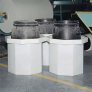 PIG DRM373 WHITE SINGLE DRUM CONTAINER WITH 70-GALLON SUMP