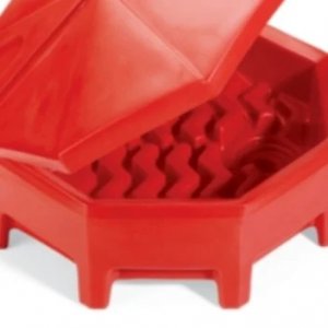 PIG POLY DRUM FUNNEL RED W/ HNG LID EACH