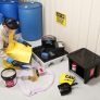 PIG BATTERY ACID SPILL KIT IN SEE-THRU BIN 5-GAL EACH
